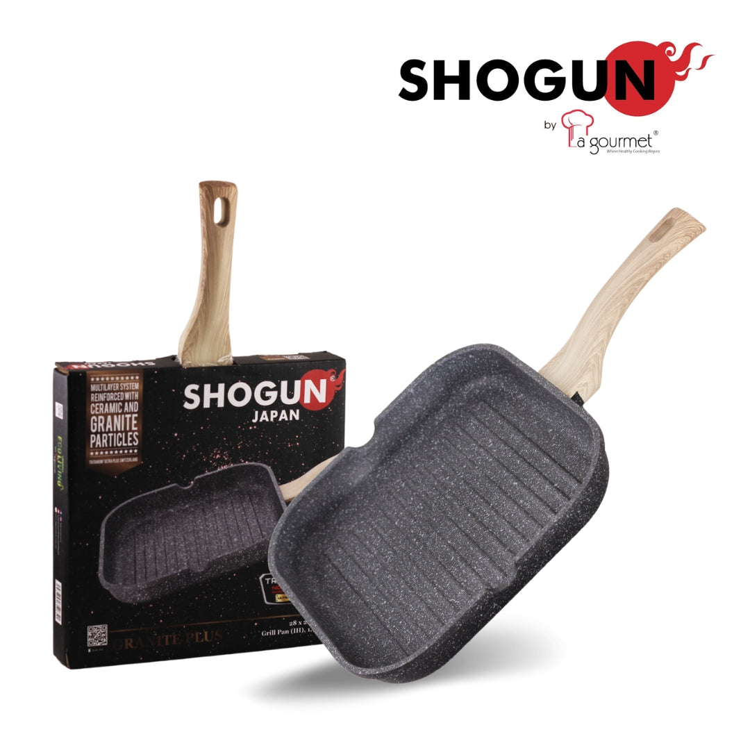 Shogun Granite Cookware Plus 28 x 28cm Nonstick Grill Pan with Inducti Rampage City