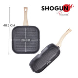 Shogun Granite Cookware Plus 28 x 28cm Nonstick Grill Pan with Induction(IH)