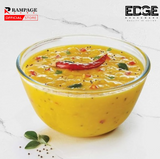 Edge Glass Round  Transparent Mixing bowl, Serving bowl , Clear Glass, Transparent, Microwave Safe, Dishwasher Safe, Durable,