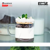 Edge Set of 6 Borosil Classic Clear Glass Mug Set –, 190mL Perfect for Everyday Enjoyment