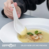 Ceramic Soup Spoons set of 6 Tasting Spoon