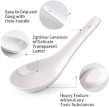 Ceramic Soup Spoons set of 6 Tasting Spoon