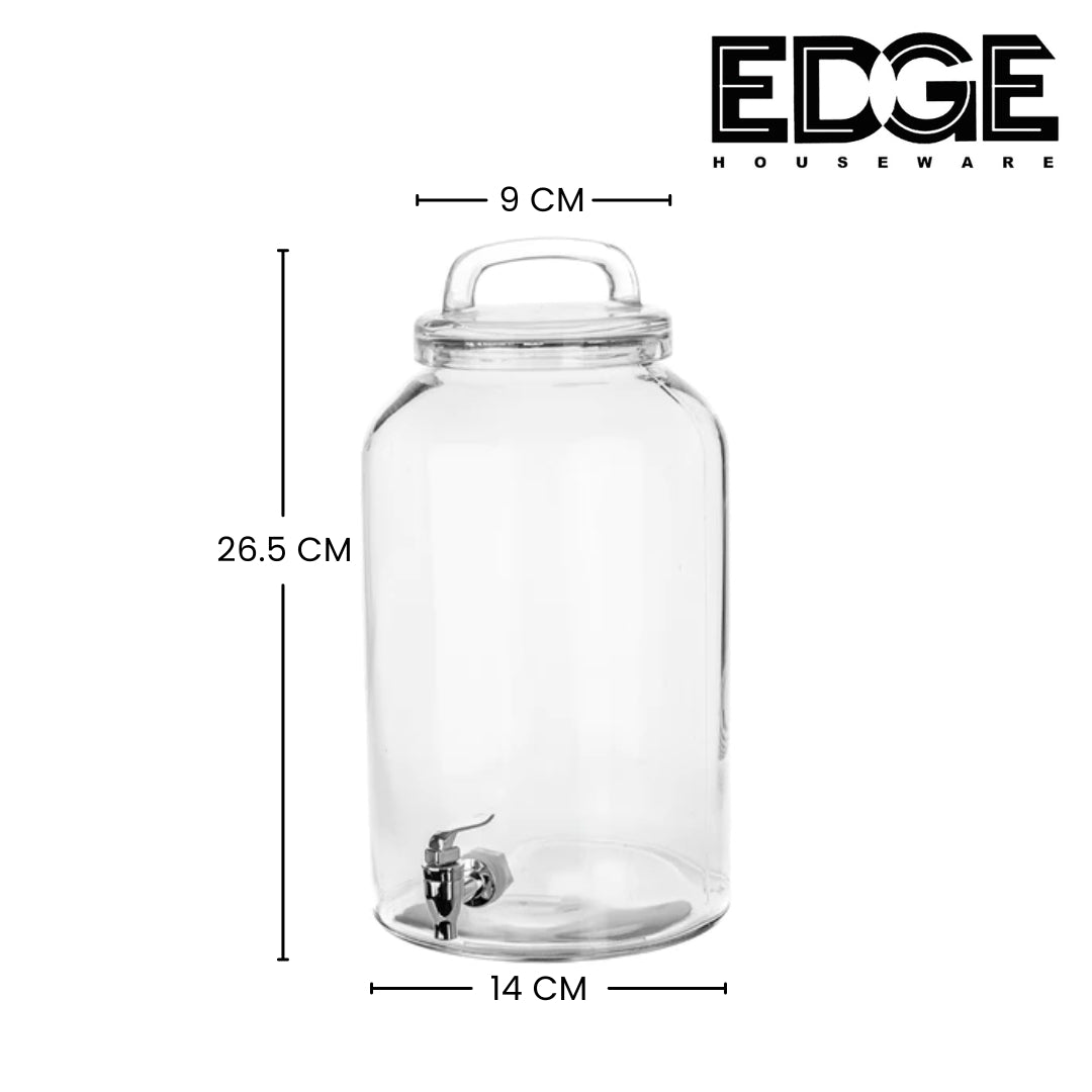 Edge 3000ML Glass Drink Dispenser for Parties - 1 Gallon Glass Jar Bev –  Rampage City