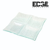 Glass Appetizer Platter with 4 Compartment, Square-shaped Candy and Nut Serving Tray