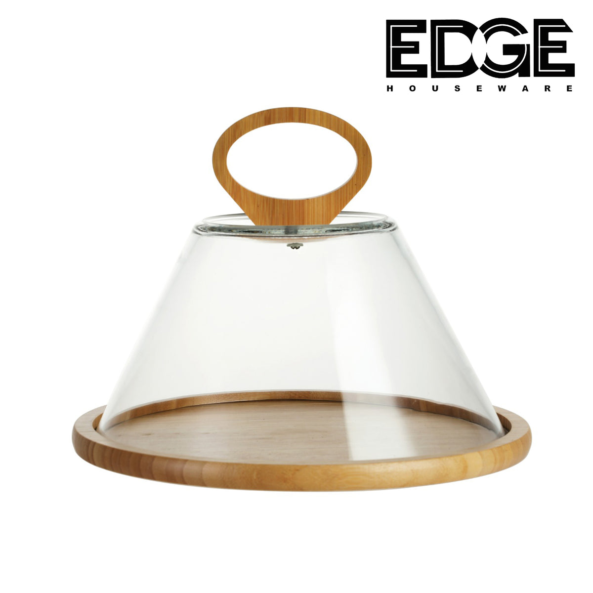 Edge Cake Stand with Glass Dome Serving Tray with Glass Dome Premi
