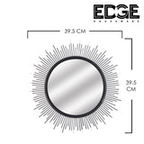 39.5cm x 39.5cm Classic Metal Decorative Champagne Wall Mirror Sun Mirror Hanging Wall Mirror