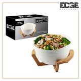 Ceramic Serving Plates With Wooden Stand Holder. Set for Home and Office with Wooden Display Stand(9in)