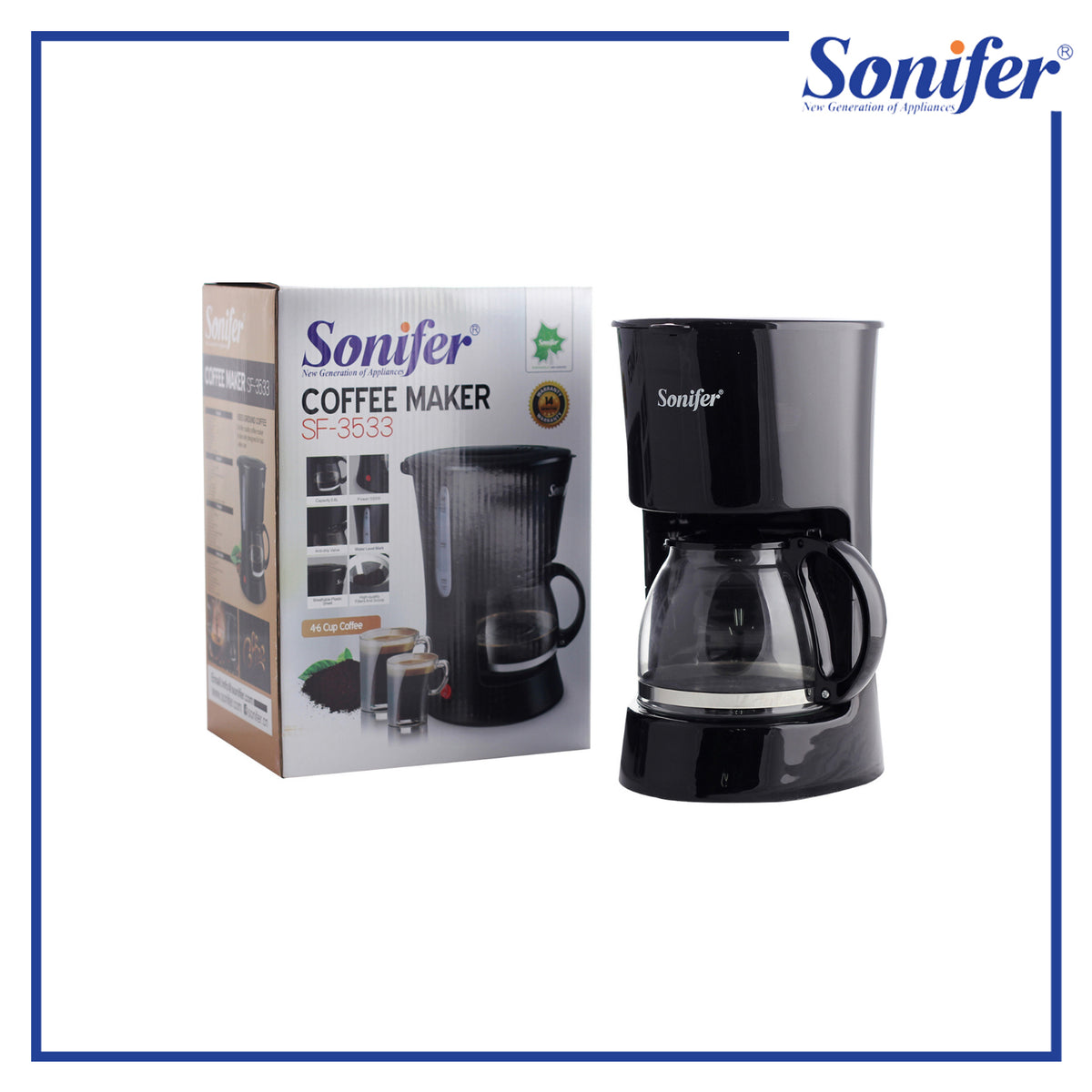 Turka, electric coffee maker coffee pot sonifer sf-3524, color