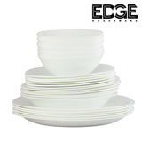 BESTWAY OPAL DINNERWARE set of 24,  Flat Plates, Soup Plates,Bowls r - White