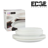 BESTWAY OPAL DINNERWARE set of 18, Bowls, Flat Plates, Soup Plates  - White