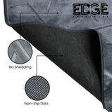 Midnight Fluffy Rug Carpet Contemporary Living & Bedroom Soft Embossed Carpet Rug (Blue Grey)