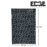 Midnight Fluffy Rug Carpet Contemporary Living & Bedroom Soft Embossed Carpet Rug (Blue Grey)