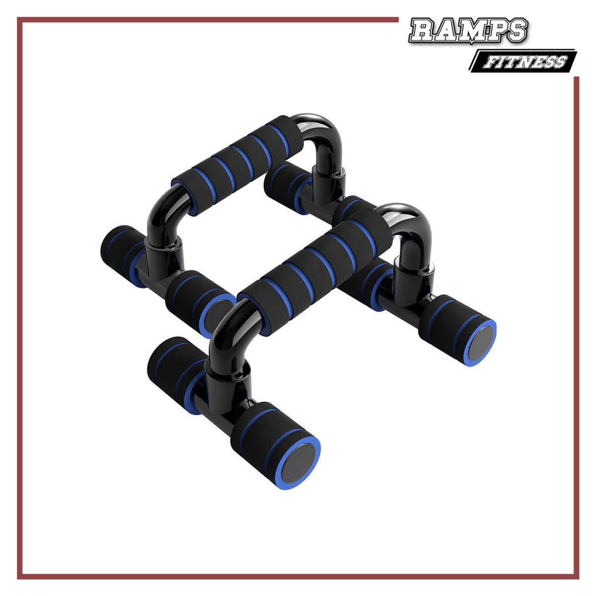 Set of 2 Push up Handle Bars Workout Stands Equipment with Cushioned F