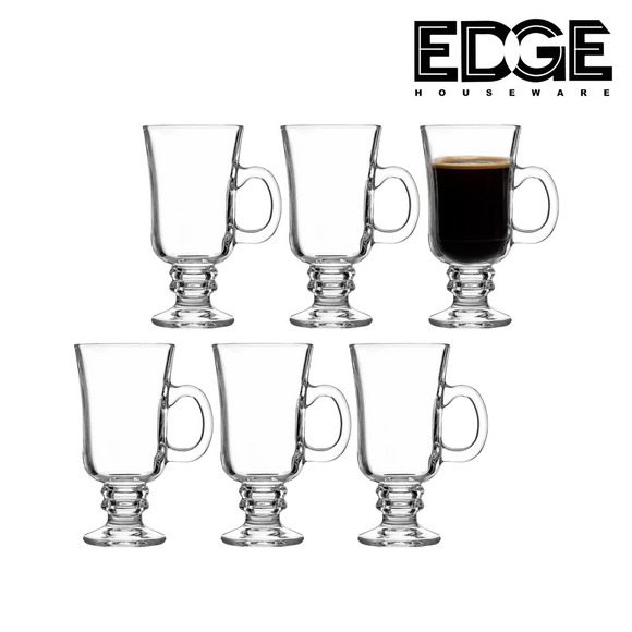 Irish Coffee Mug, 230ml Capacity, Set of 6 Pieces