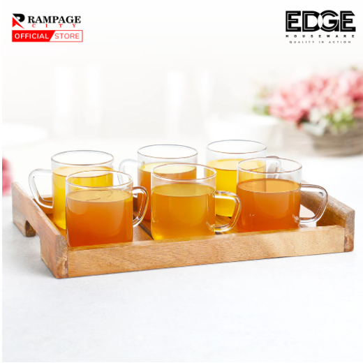 EDGE (SET OF 6) CLASSIC REGULAR MUGS 190 ml Classic design, Glassware Drinkingware, duarable, easy to clean.