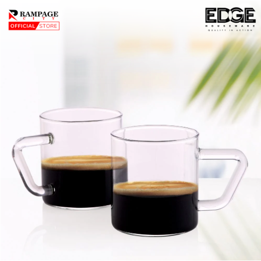 EDGE (SET OF 6) BOROSIL VISION ESPRESSO MUG 120 ml Classic design, Glassware Drinkingware, duarable, easy to clean.