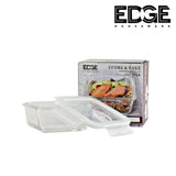 MICROWAVE SAFE Leak Proof Square Glass Food Storage Containers Set With Cover