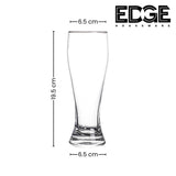 Houseware High Clear Drinking Glass for Beer, Cocktails & Beverages LEAD - FREE Set of 6 Pieces