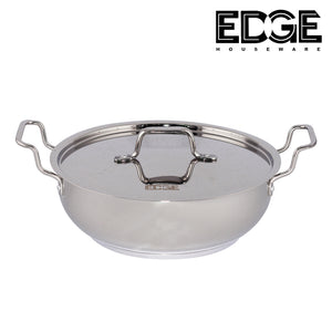 Triply Stainless Steel Wok Extra Deep with Stainless steel LID (Induction Friendly)2 6CM-30CM