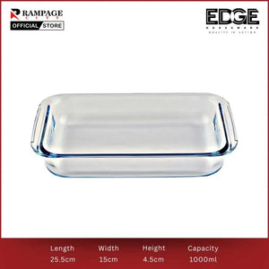 Rectangle BAKING DISH MICROWAVE SAFE Glass Food Storage Containers