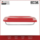 Demeter Deep Glass Rectangular Baking Dish with LID Microwave Safe Glass Food Storage Containers