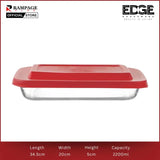 Demeter Deep Glass Rectangular Baking Dish with LID Microwave Safe Glass Food Storage Containers