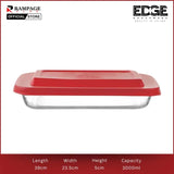 Demeter Deep Glass Rectangular Baking Dish with LID Microwave Safe Glass Food Storage Containers