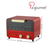 La Gourmet Healthy Electric Oven 12L, Imperial Red (EO12RD)