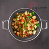 La gourmet 32 x 9.5cm Galactic Honeycomb Wok with Stainless Steel Cover with Induction