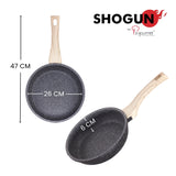 Shogun Granite Cookware Plus 26 x 6cm Nonstick Frypan with Induction (IH)