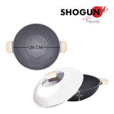 Shogun Granite Cookware Plus 36cm Covered Nonstick Wok with IH