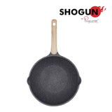 Shogun Granite Cookware Plus 28 x 8.5cm Nonstick Stirfry Pan with Glass Lid with Induction (IH)