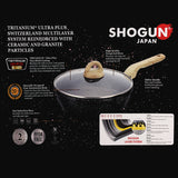 Shogun Granite Cookware Plus 28 x 8.5cm Nonstick Stirfry Pan with Glass Lid with Induction (IH)