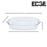 2000ML & 2750ML Borosilicate Rectangular Glass Baking Tray With Handle, 100% Glass