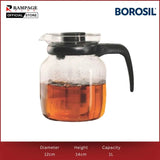 Edge Borosil Carafe with Strainer in Lid, Perfect for  water, iced tea, lemonade, or your favorite red, white, or rosé wine and Coffee