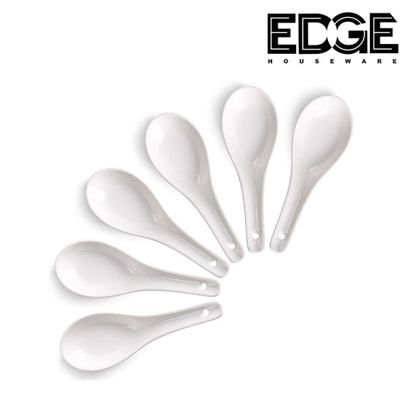 Ceramic Soup Spoons set of 6 Tasting Spoon