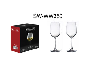 350ML LEAD-FREE CRYSTAL STEMWARE WITH LASER CUTTING WHITE WINE
