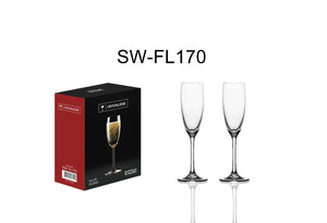 170ML AND 230ML LEAD-FREE CRYSTAL STEMWARE WITH LASER CUTTING FLUTE HIGHGLASS