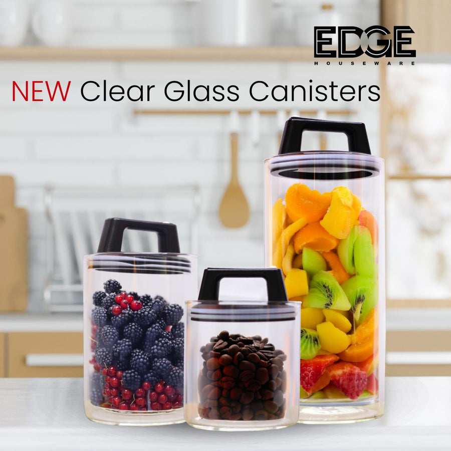 Glass Jar/Canister With Air Tight Lid Sealed Food Storage 100% BPA - FREE