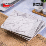 Square Fashion Marble Design Plates Set of 3, 10 Inches Dinner Plates Marble