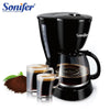 1.5Liters Electric Drip Coffee Maker 800W Coffee Machine 12 Cup Tea Coffee