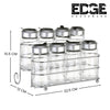 Edge Stainless Steel Racks Spice Rack Organizer with 9 pcs Glass Jars, Seasoning Containers