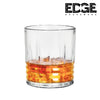 Edge Crystal Whiskey Glasses Set of 6, Rocks Glasses, 300ML Old Fashioned Tumblers