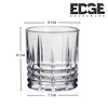 Edge Crystal Whiskey Glasses Set of 6, Rocks Glasses, 300ML Old Fashioned Tumblers