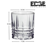 Crystal Whiskey Glasses Set of 6, Rocks Glasses, 300ML Old Fashioned Tumblers