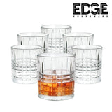Crystal Whiskey Glasses Set of 6, Rocks Glasses, 300ML Old Fashioned Tumblers