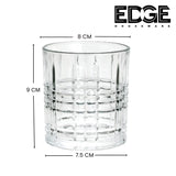 Crystal Whiskey Glasses Set of 6, Rocks Glasses, 300ML Old Fashioned Tumblers