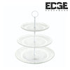 Edge 3-Tiered Glass Serving Stand Beautiful, Elegant Dishware Serve