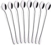 Edge Set of 8 -  7.5 Inches Long Handle Spoon Stainless Steel Cocktail Stirring Spoons