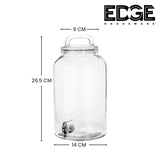 3000ML Glass Drink Dispenser for Parties - 1 Gallon Glass Jar Beverage Dispenser with Stand